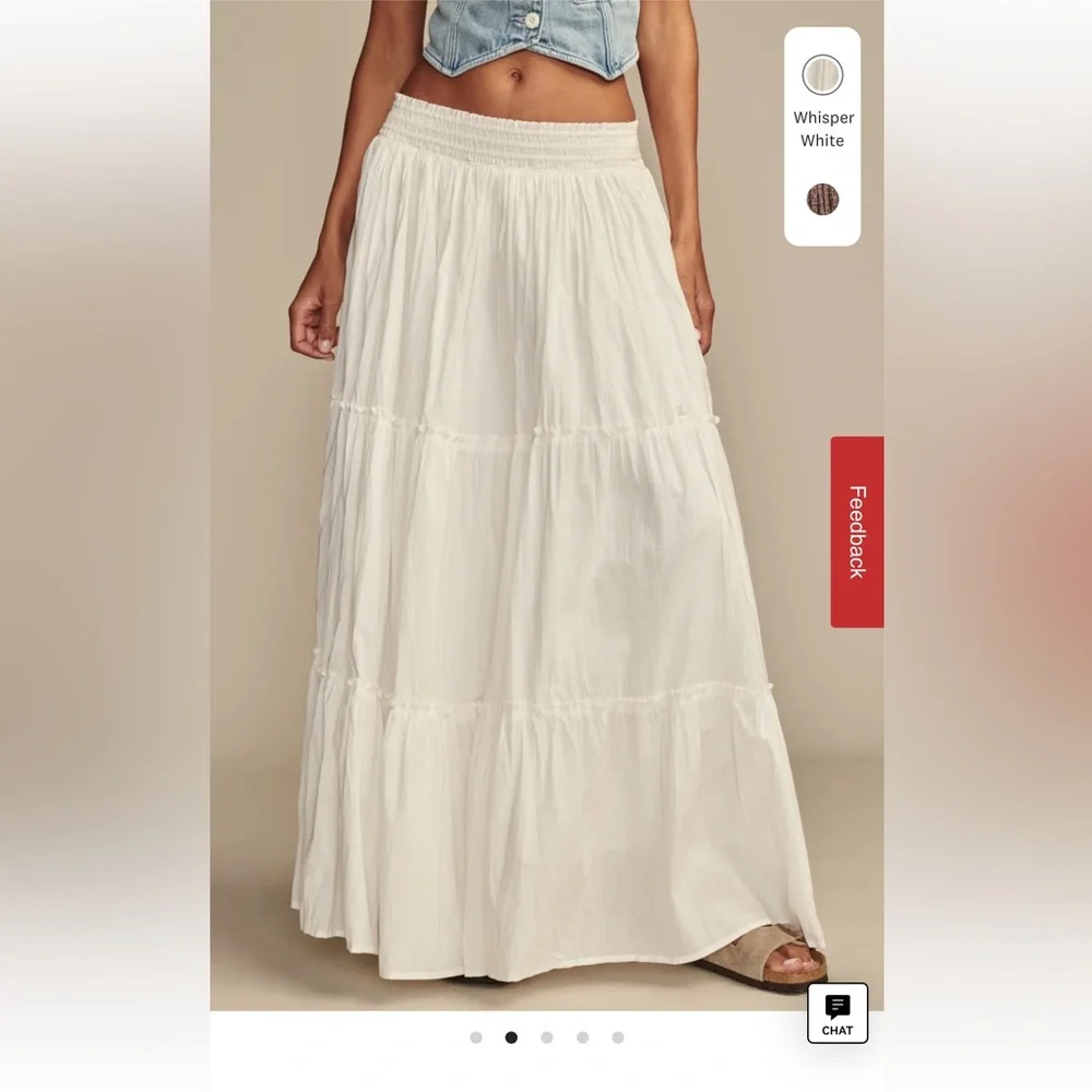 Lucky Brand White Cotton Maxi Skirt - Picture 3 of 4